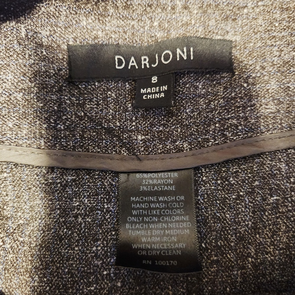 DARJONI Women's‎ Gray Brown Tweed A-Line Skirt Size 8 Knee Length - Picture 2 of 5
